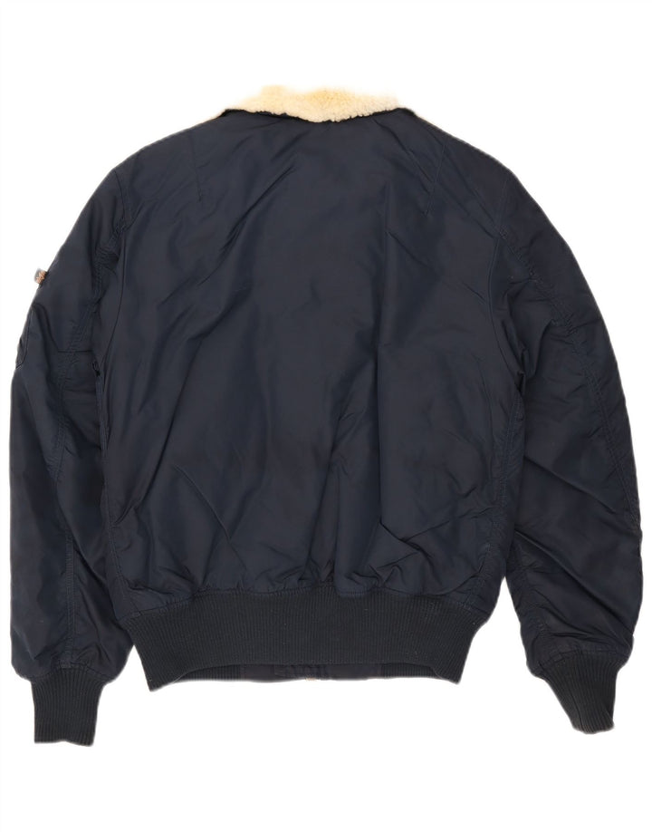 Ανδρικό μπουφάν Alpha Industries Bomber UK 36 Small Navy Blue Nylon