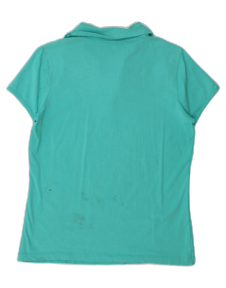 LOTTO Womens Polo Shirt UK 14 Large Turquoise Vintage Lotto and Second-Hand Lotto from Messina Hembry 