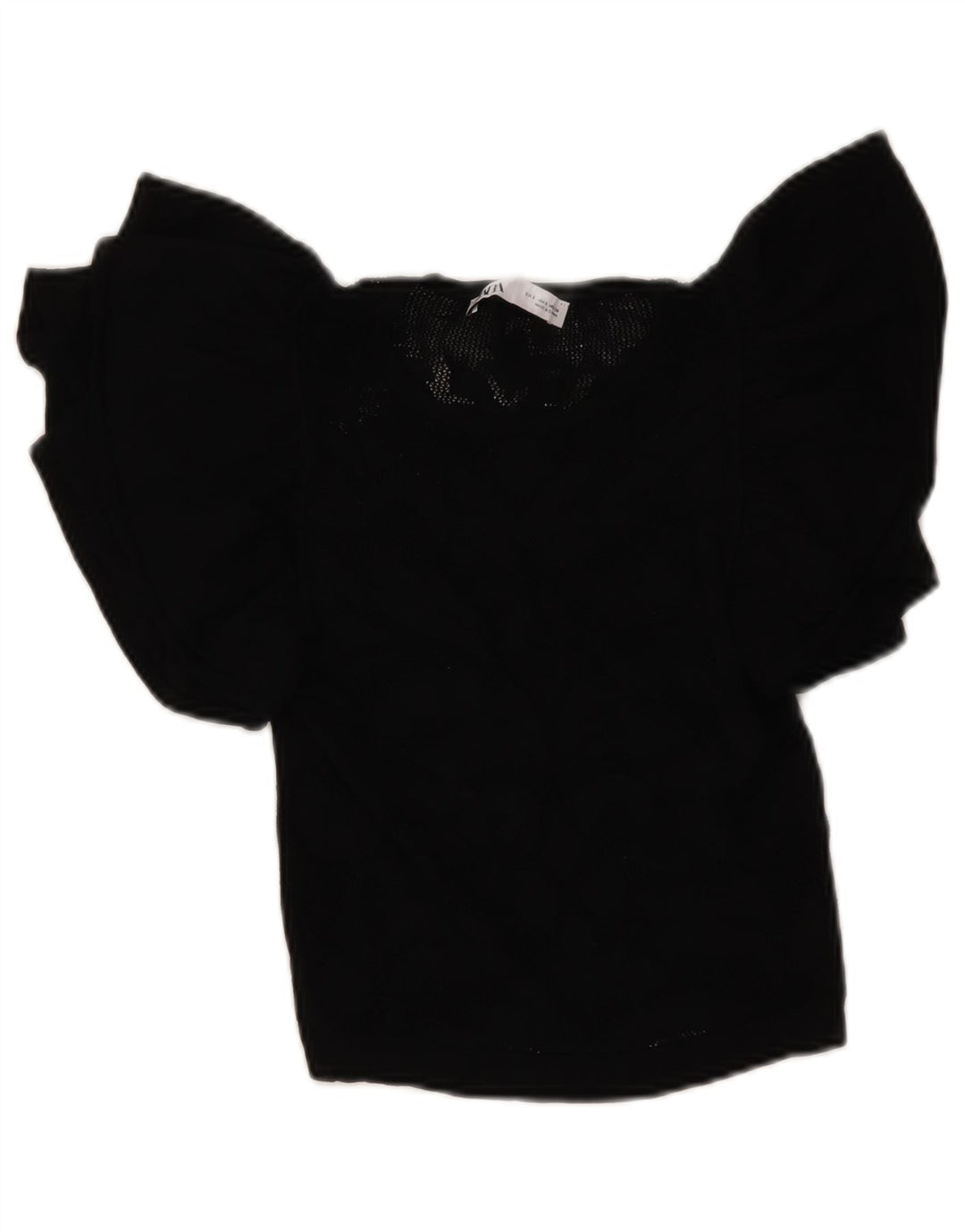 Zara Γυναικεία Πλεκτή Μπλούζα Τοπ UK 8 Small Black