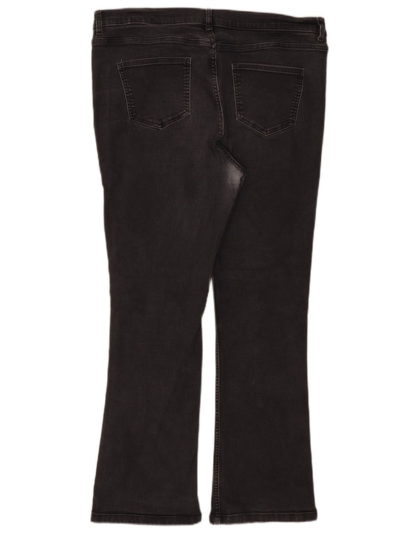 Marks & Spencer Γυναικεία Slim Bootcut Jeans UK 18 XL W40 L28 Μαύρο βαμβακερό