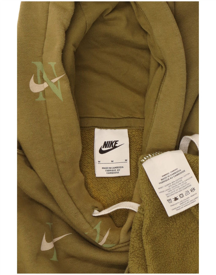 Ανδρικά γραφικά κουκούλα Nike, μεσαίο βαμβακερό χακί