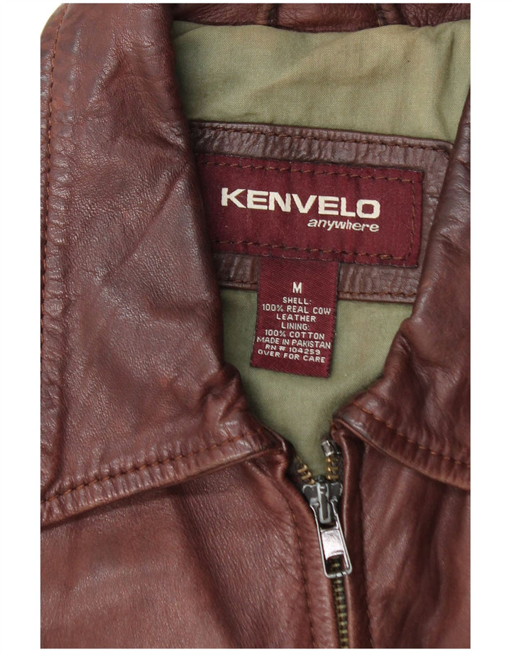 Kenvelo Ανδρικό Δερμάτινο Μπουφάν UK 38 Medium Brown Δερμάτινο