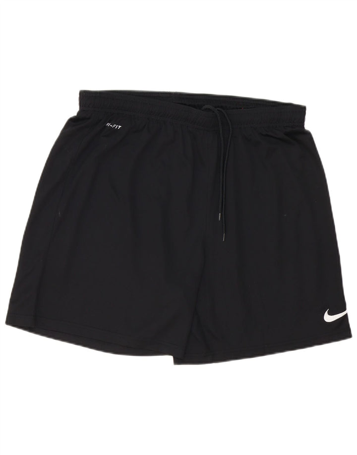 Ανδρικό αθλητικό σορτς Nike Dri Fit, μεγάλο μαύρο πολυεστέρα