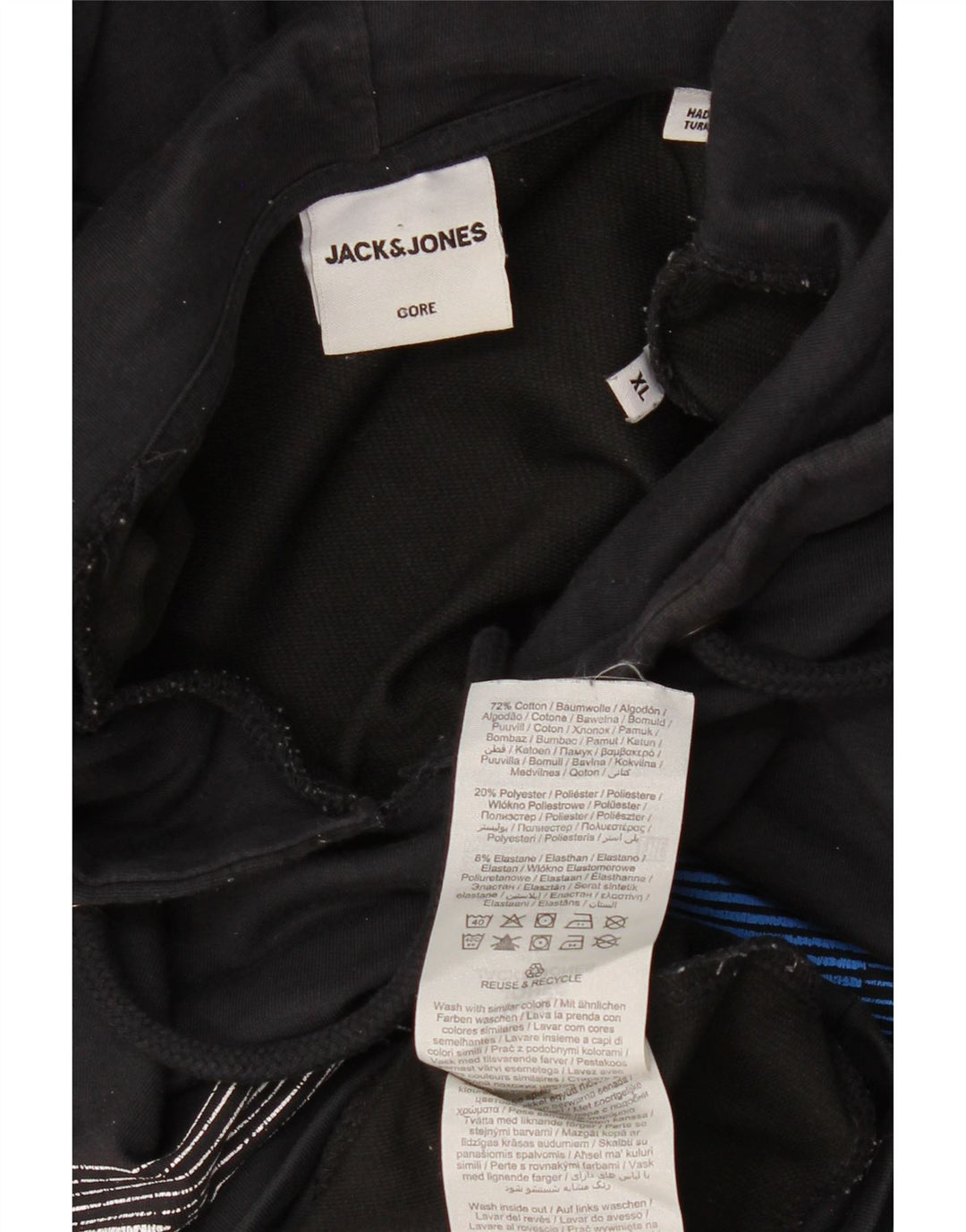JACK & JONES Ανδρικό Γραφικό Φούτερ XL Μαύρο βαμβακερό