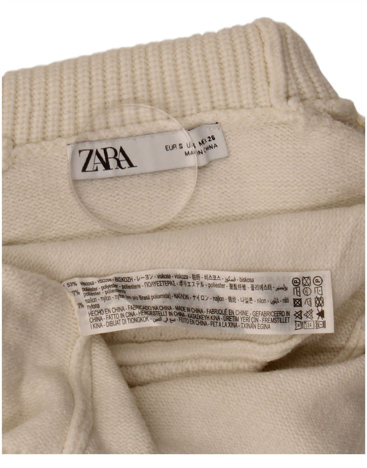 Zara Γυναικείο πουλόβερ 10 Small White