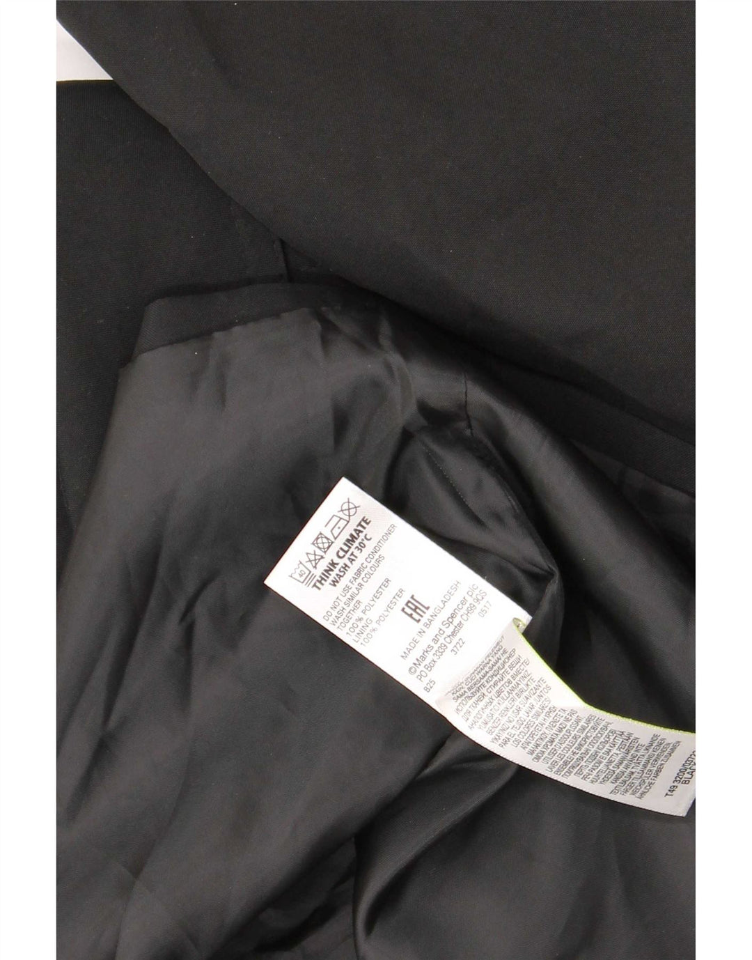 Marks & Spencer Γυναικεία καμπαρντίνα UK 16 Large Black Polyester