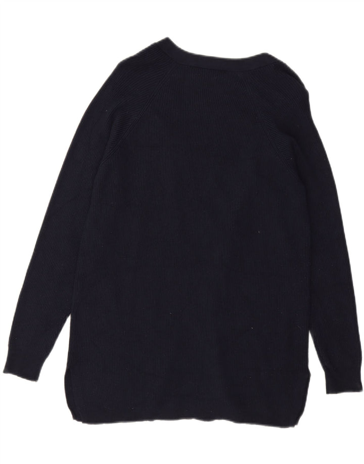 MARKS & SPENCER Womens Open Cardigan Sweater UK 10 Small Navy Blue Viscose Vintage Marks & Spencer and Second-Hand Marks & Spencer from Messina Hembry 