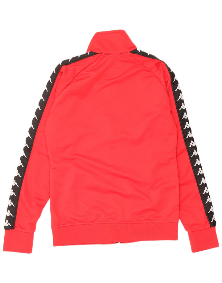 KAPPA Γυναικεία αθλητική φόρμα γραφικών Top Jacket UK 10 Small Red Colourblock