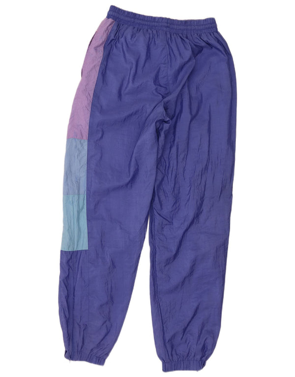 Vintage ανδρική αθλητική φόρμα παντελόνι Joggers Small Purple Colourblock Nylon