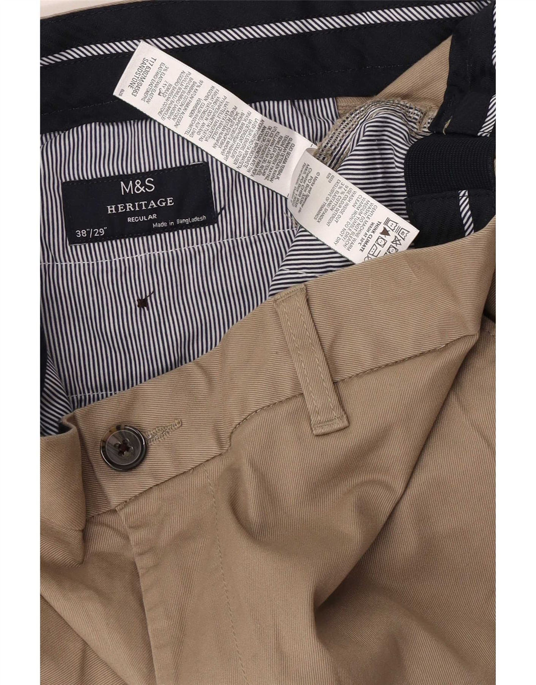 Marks & Spencer Ανδρικό παντελόνι Chino Heritage Regular Fit W38 L29 Beige