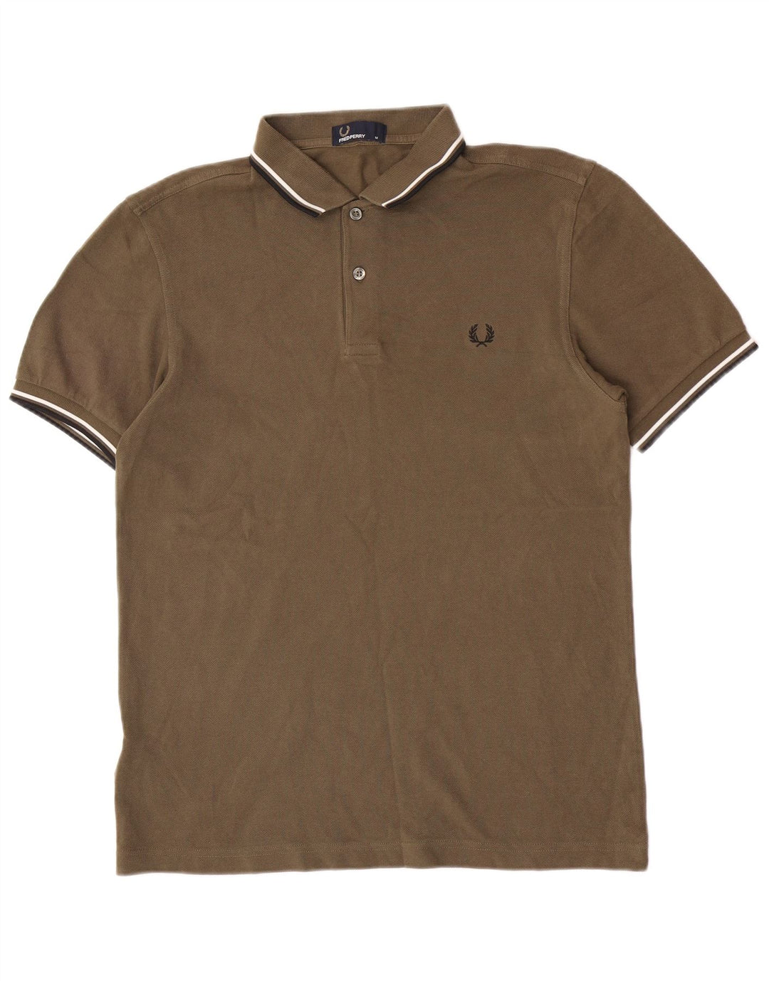 Fred Perry Ανδρικό πουκάμισο πόλο από μεσαίο χακί βαμβακερό