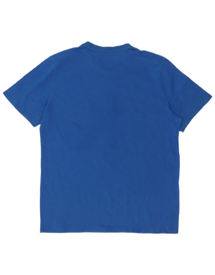 Ανδρικό γραφικό T-Shirt Calvin Klein Top από μεσαίο μπλε βαμβακερό
