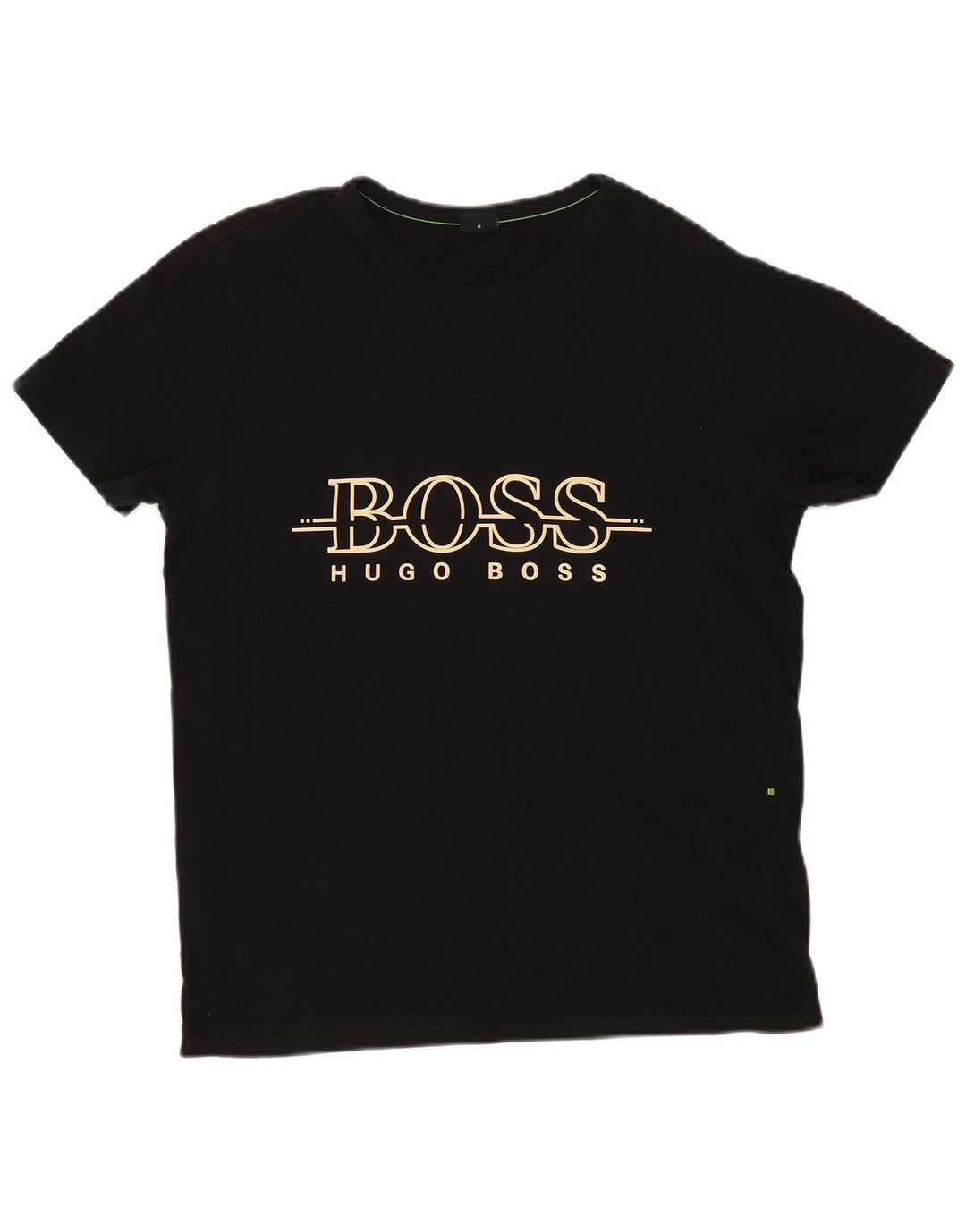Ανδρικό γραφικό T-Shirt Hugo Boss Τοπ μεσαίο μαύρο βαμβακερό