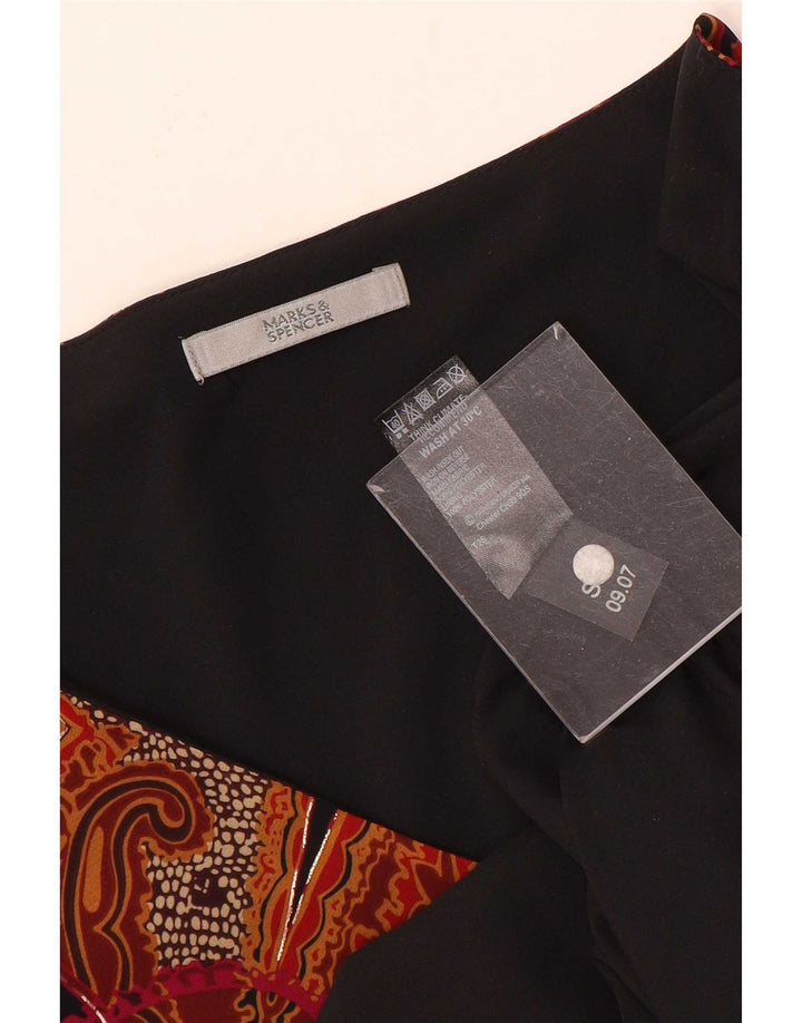 Marks & Spencer Γυναικεία Μπλούζα Τοπ UK 20 2XL Μαύρος πολυεστέρας Paisley