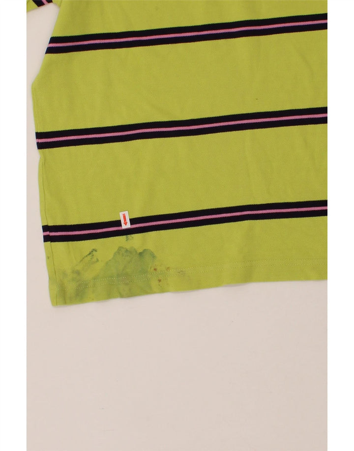 FILA Mens Polo Shirt Small Yellow Striped Vintage Fila and Second-Hand Fila from Messina Hembry 