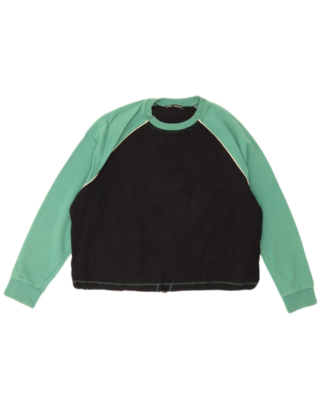 Zara Γυναικεία φούτερ μεγάλου μεγέθους Jumper UK 10 Small Black Colourblock