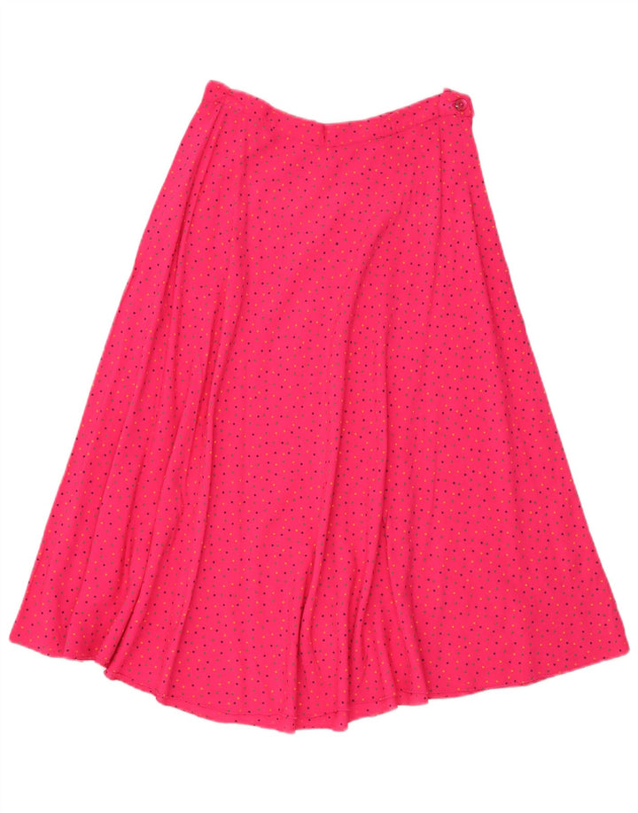 Vintage γυναικεία φούστα σε γραμμή Α W26 Small Pink Spotted
