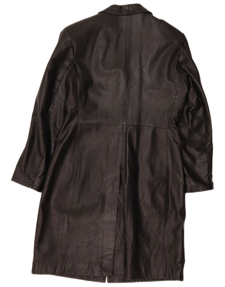Vintage Γυναικείο Δερμάτινο Παλτό IT 48 XL Μαύρο Δερμάτινο