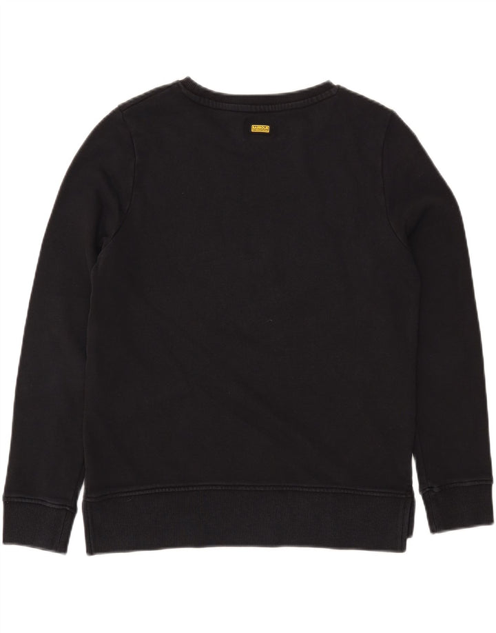 BARBOUR Γυναικείο Φούτερ γραφικό Jumper UK 10 Small Black Cotton