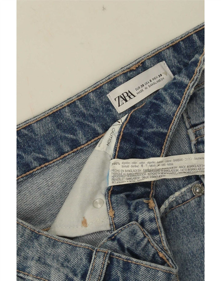 Zara Γυναικείο τζιν σορτς EU 38 Small W28 Μπλε βαμβακερό