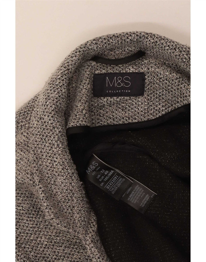 Marks & Spencer Γυναικείο Πανωφόρι UK 12 Medium Grey Polyester