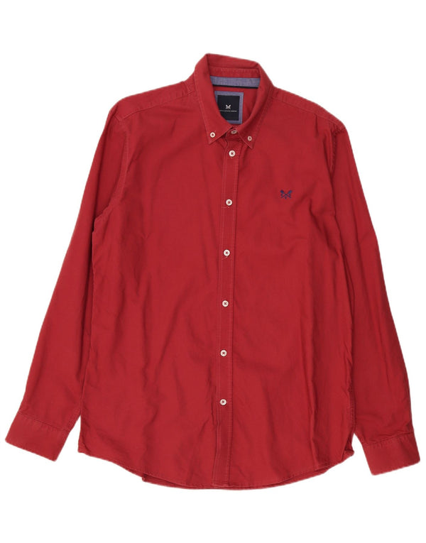 Ανδρικό πουκάμισο Crew Clothing Slim Fit μεγάλο κόκκινο βαμβακερό