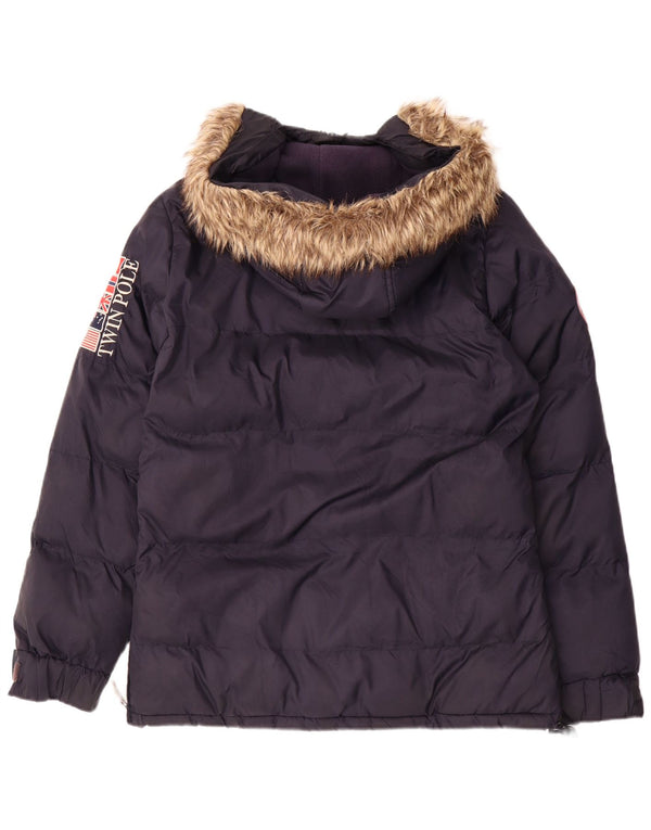 Norway Ανδρικό μπουφάν με κουκούλα Anorak UK 36 Small Navy Blue Polyester