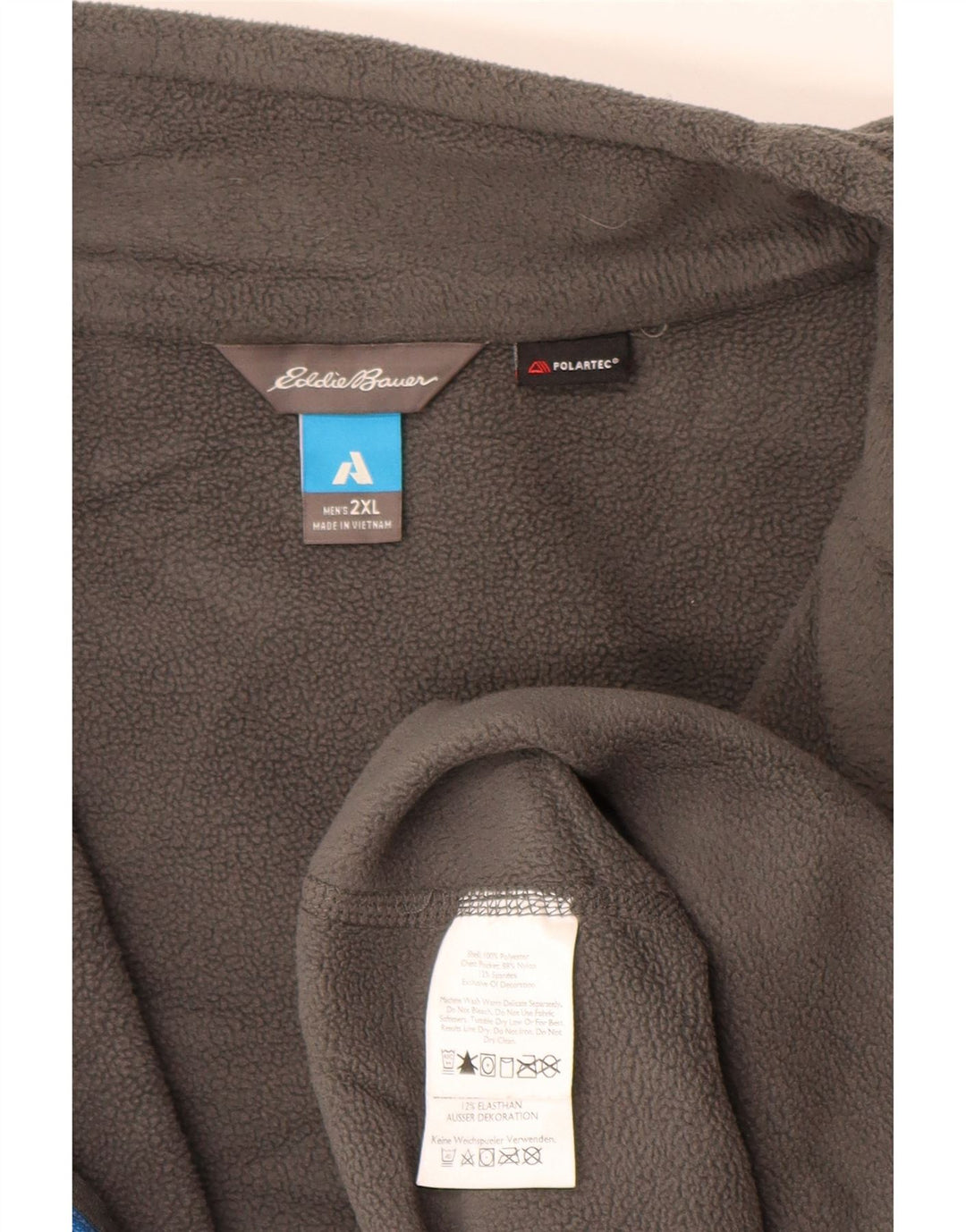 EDDIE BAUER Ανδρικό φερμουάρ από φλις λαιμόκοψη 2XL γκρι πολυεστέρας
