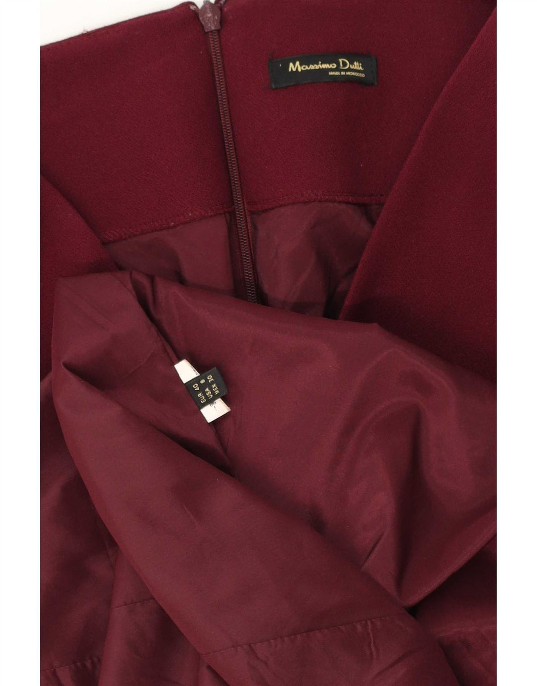 Massimo Dutti Γυναικείο Φόρεμα με μανίκια 3/4 EU 40 Medium Burgundy