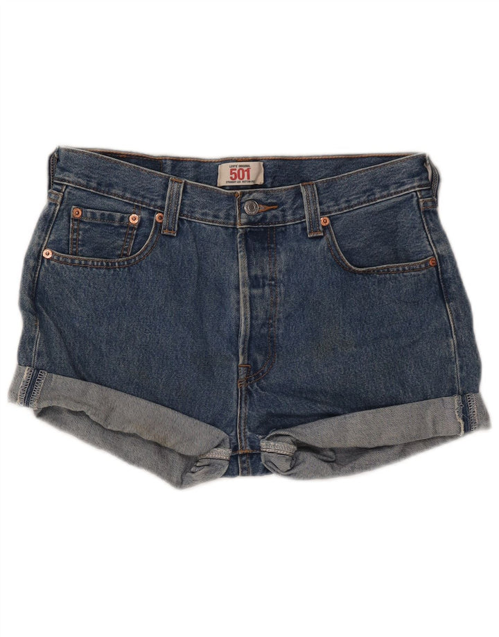 LEVI'S Womens 501 Denim Shorts W30 Medium Blue Cotton