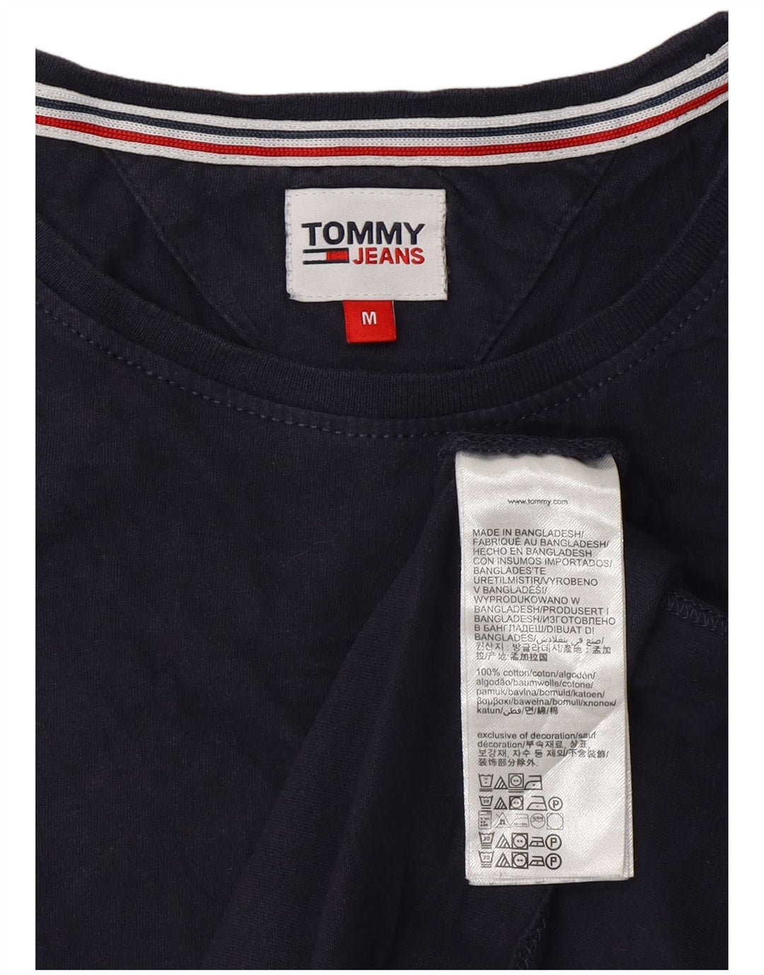 Γυναικείο μπλουζάκι TOMMY HILFIGER Top UK 14 Μεσαίο μπλε βαμβακερό