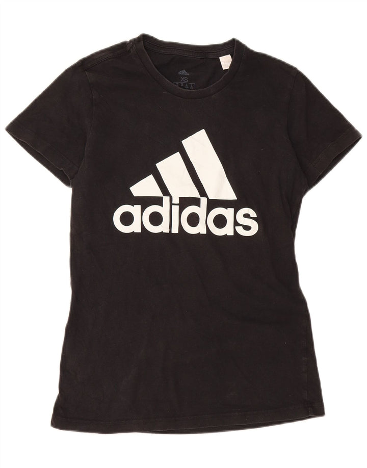 Γυναικείο γραφικό μπλουζάκι ADIDAS Top UK 4/6 XS Μαύρο