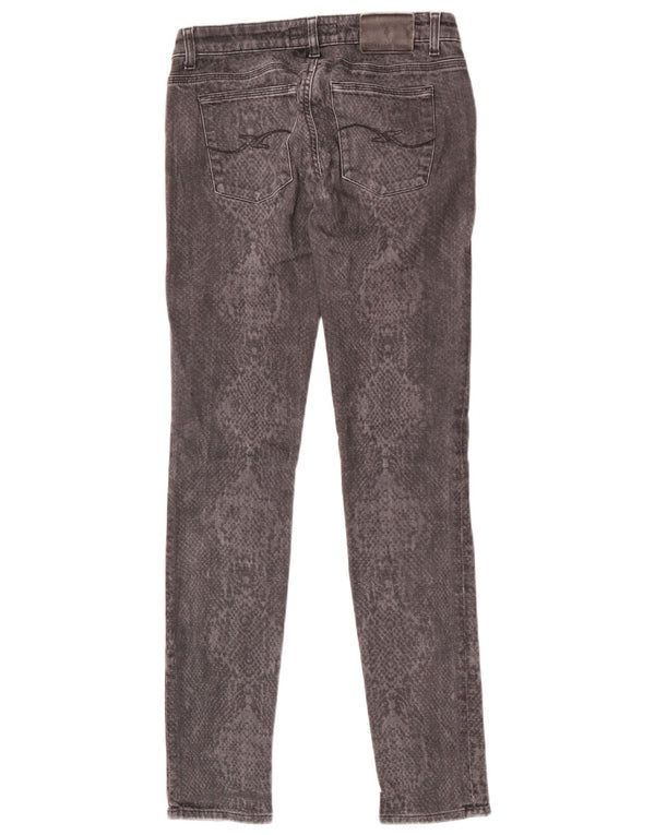 Trussardi Γυναικεία Skinny Jeans IT 40 Small W26 L31 Μαύρο Animal Print βαμβακερό