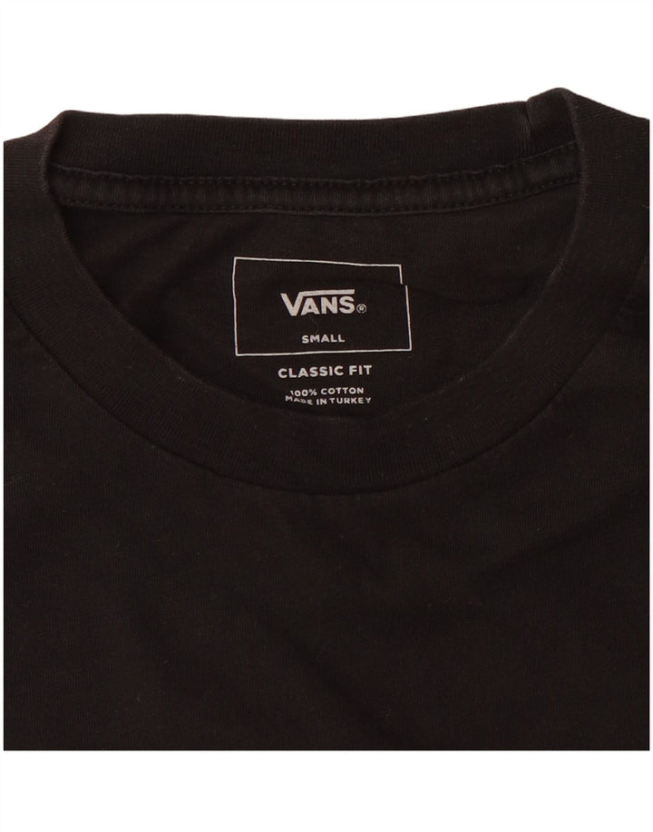 VANS Mens Classic Fit T-Shirt Top Small Black Cotton
