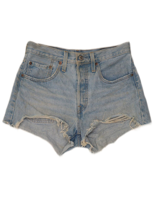 Levi's Womens 501 Distressed τζιν σορτς W26 μικρό μπλε βαμβακερό