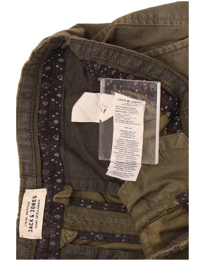 Jack & Jones Ανδρικό σορτς Chino μεγάλο W34 Χακί βαμβακερό