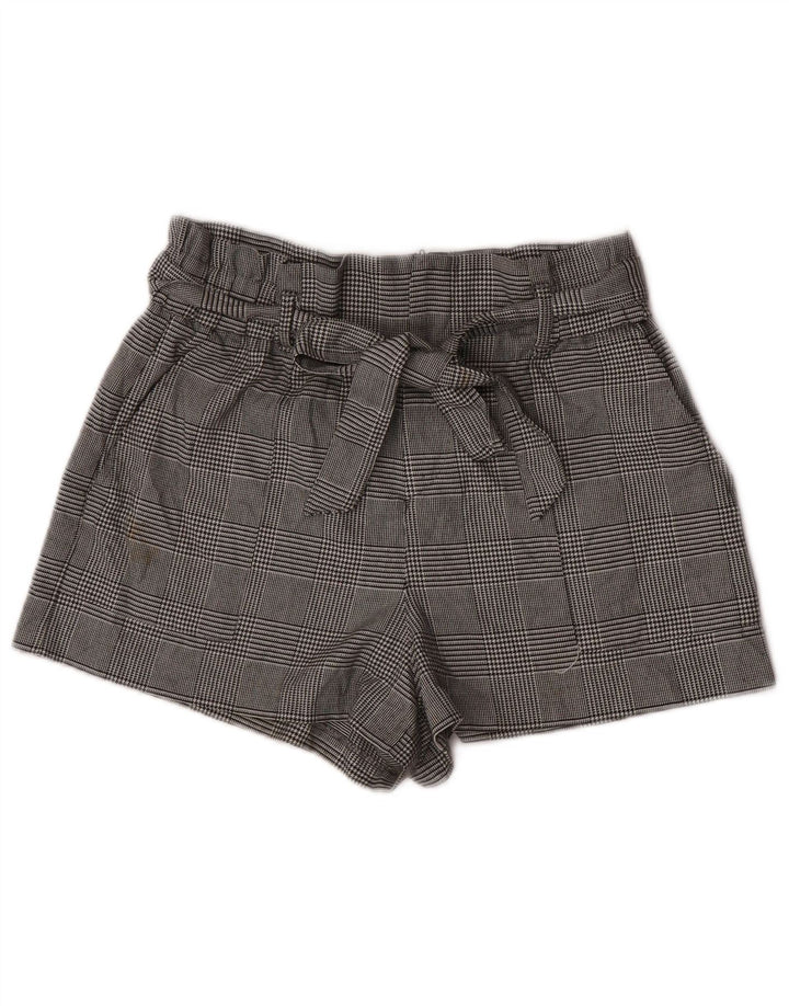Zara Γυναικείο Ψηλόμεσο Σορτς Chino Μεγάλο W30 Γκρι Πολυεστέρας Houndstooth