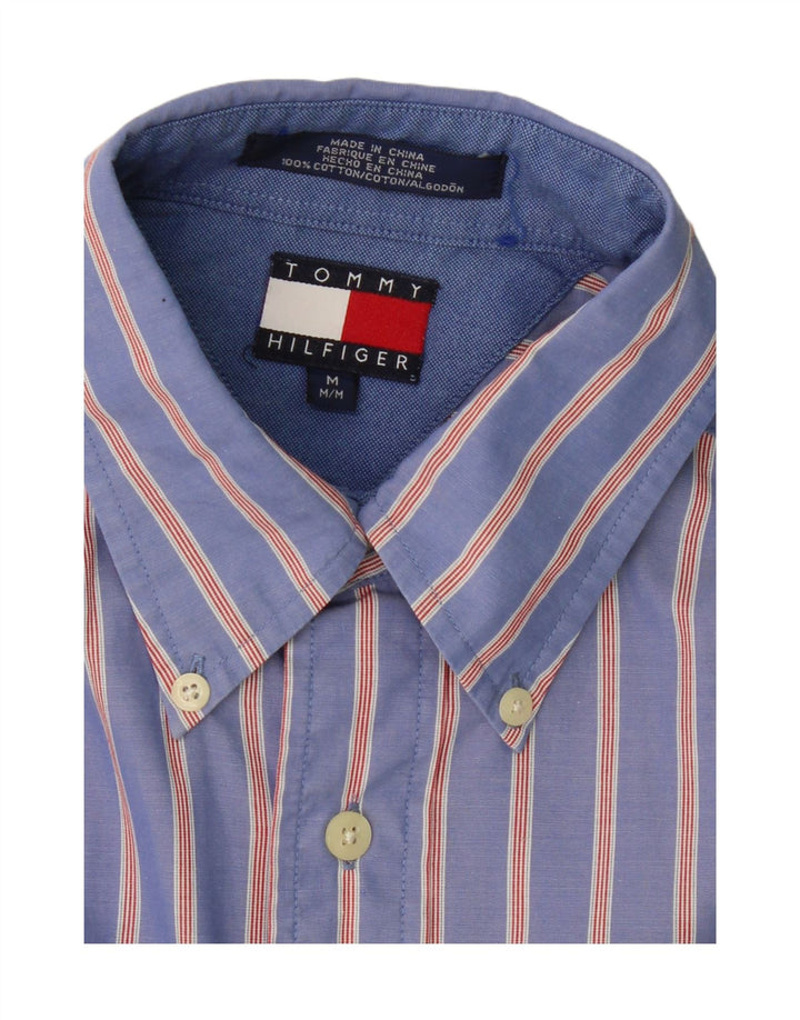 TOMMY HILFIGER Mens Shirt Medium Blue Pinstripe Cotton Vintage Tommy Hilfiger and Second-Hand Tommy Hilfiger from Messina Hembry 