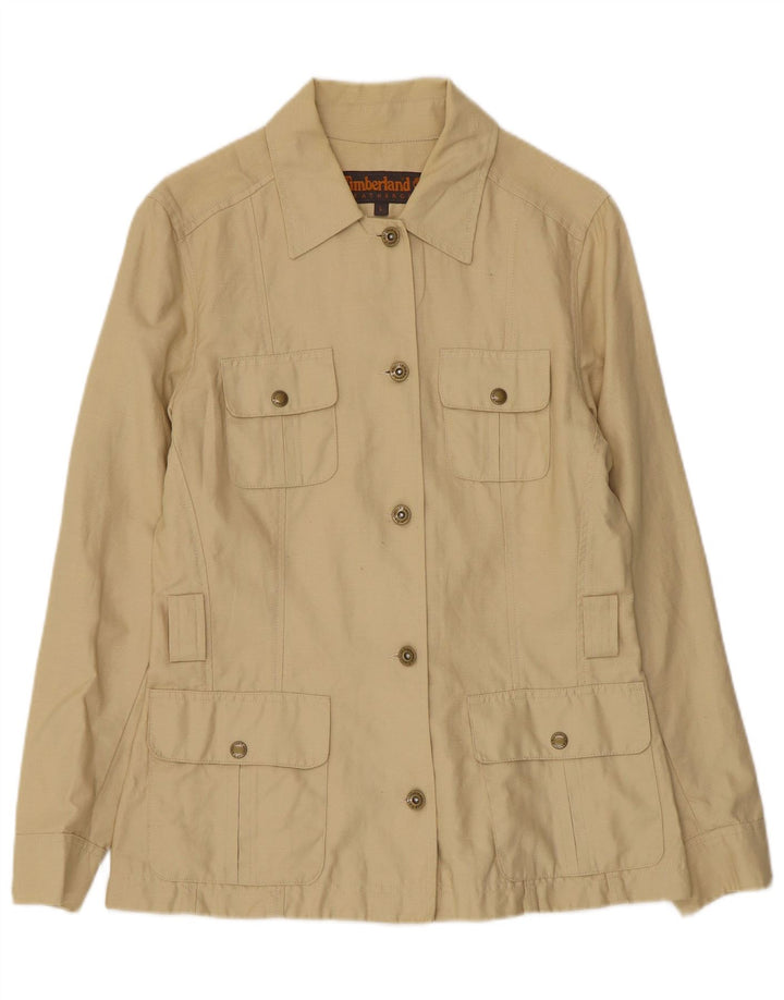 Timberland Γυναικείο Utility Jacket UK 14 Μεγάλο Μπεζ Λινό