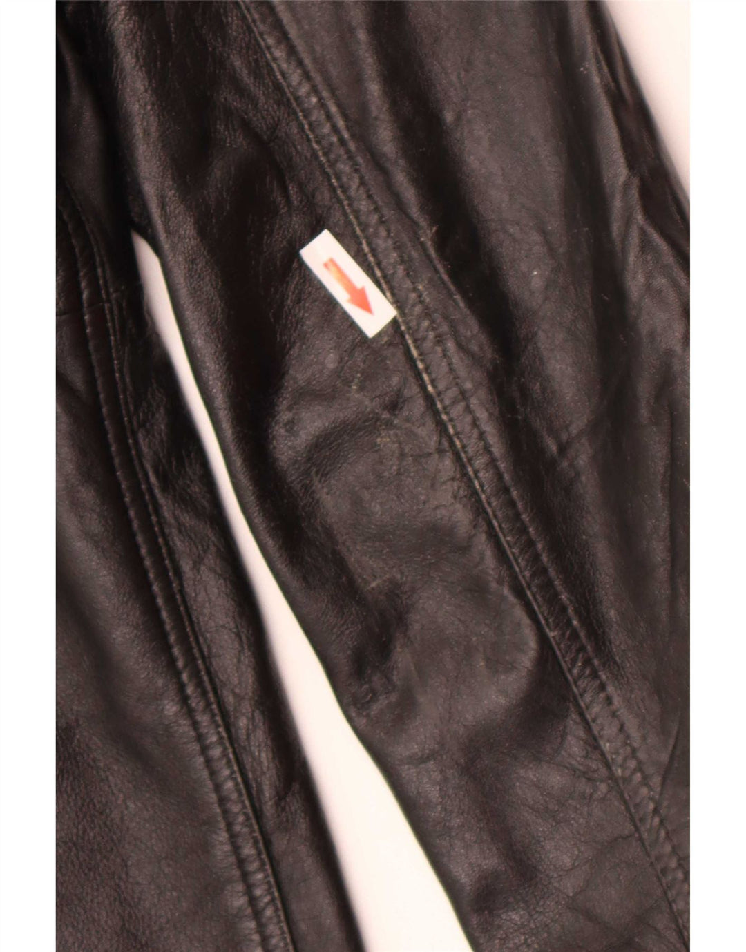 Vintage γυναικείο δερμάτινο σακάκι 3 κουμπιών UK 12 Medium Black