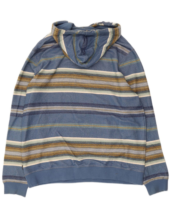 Fat Face Ανδρικό Hoodie Jumper XL Μπλε ριγέ βαμβακερό