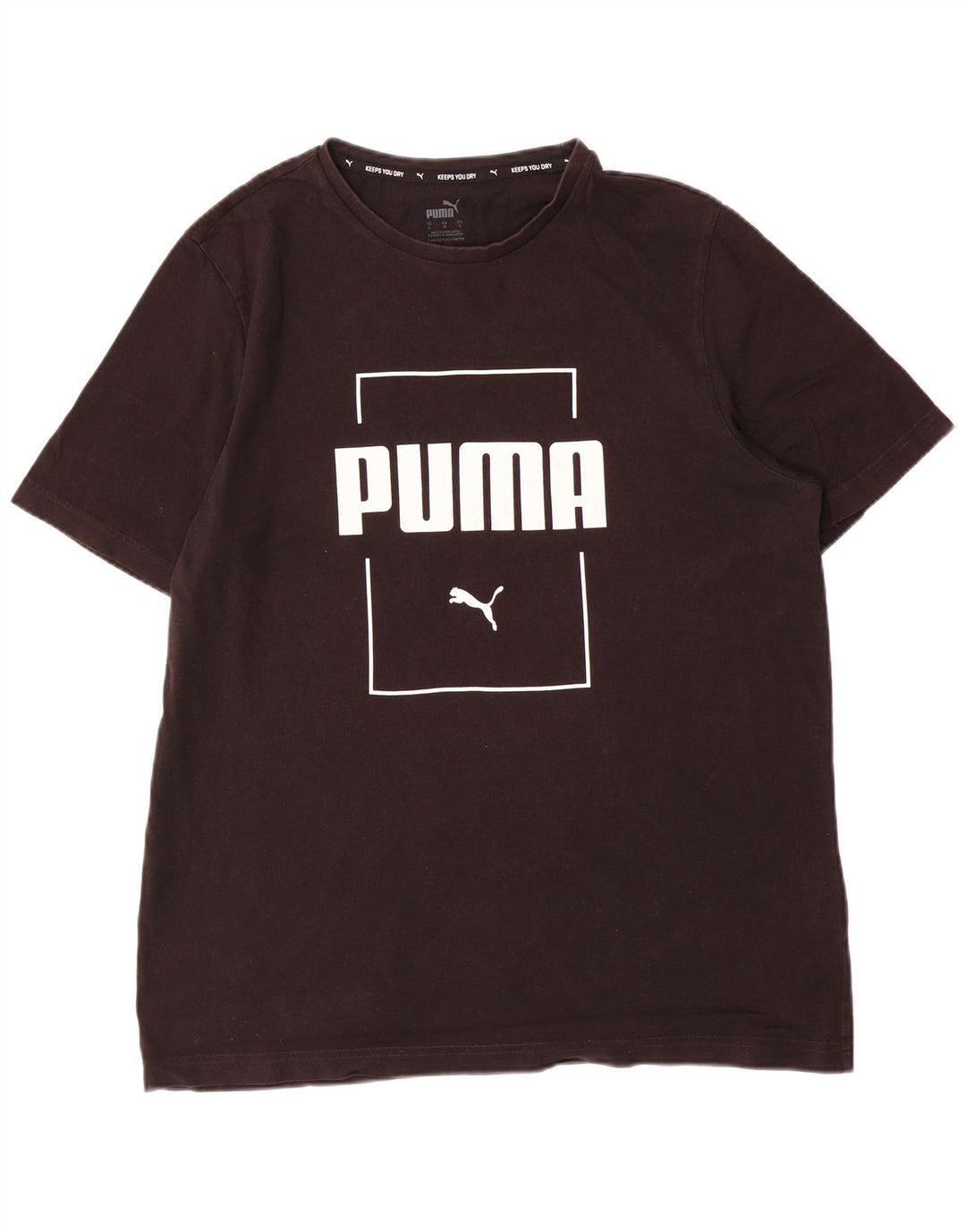 Ανδρικό γραφικό μπλουζάκι Puma, μεγάλο μαύρο βαμβακερό