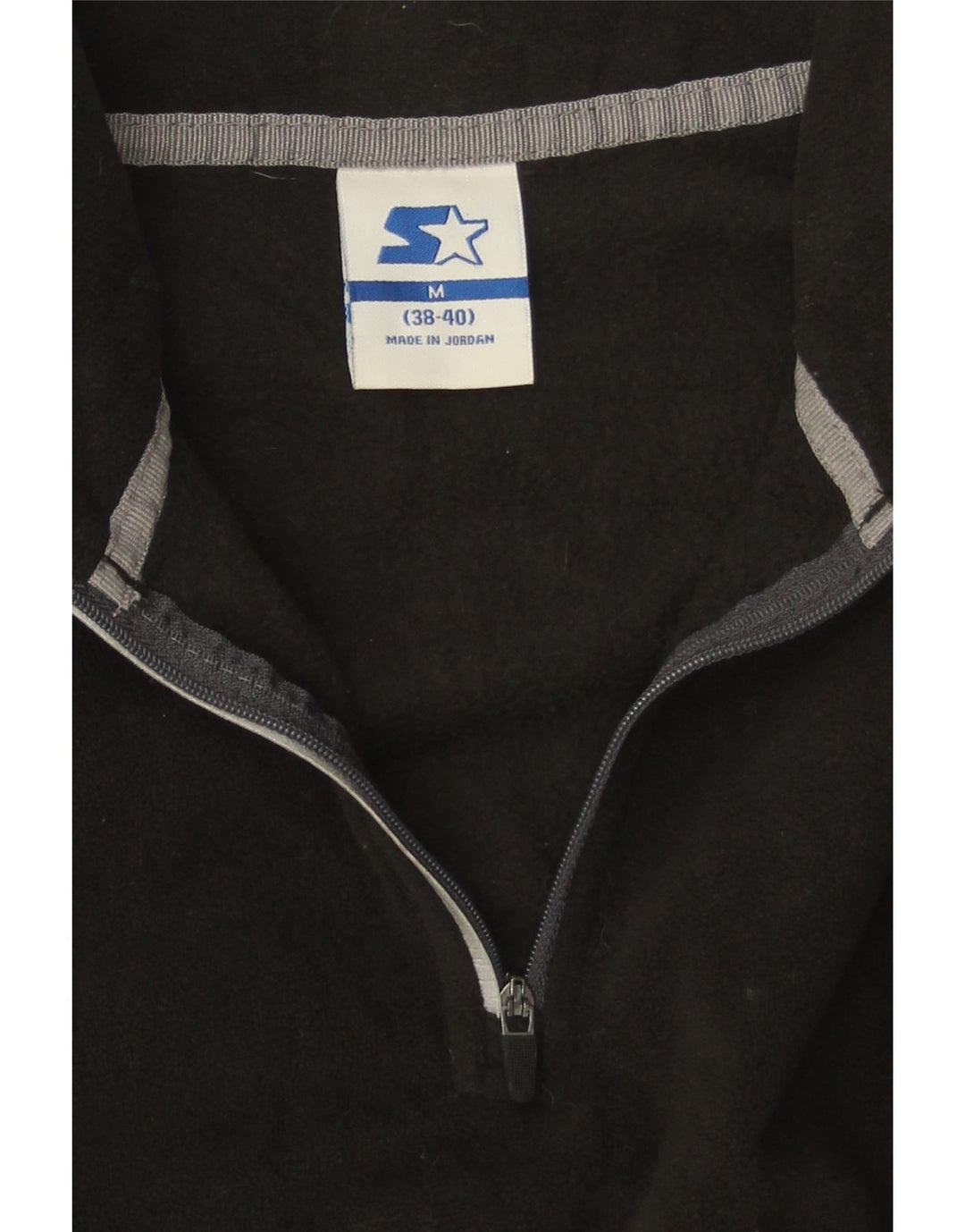 STARTER Ανδρικό φερμουάρ Fleece Jumper UK 38/40 Μεσαίο μαύρο πολυεστέρα
