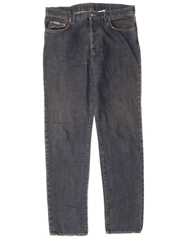 CALVIN KLEIN Mens Straight Jeans W36 L35 Blue Cotton