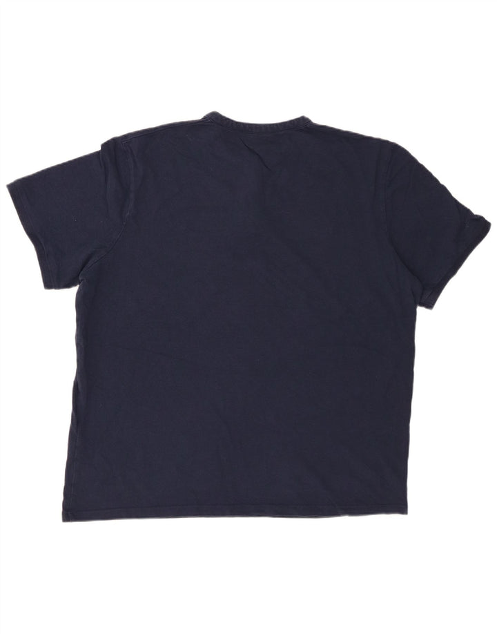 Ανδρικό μπλουζάκι πόλο JACK & JONES 2XL Navy Blue βαμβακερό