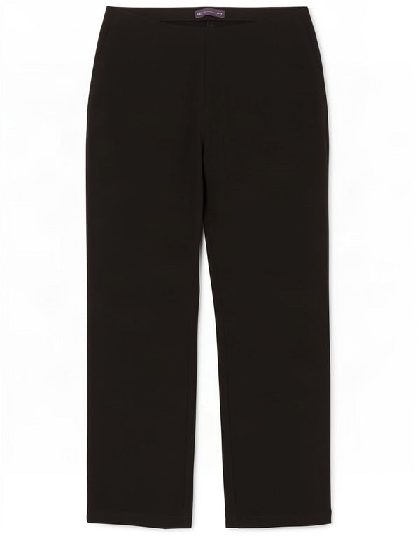 Marks & Spencer Womens Slim Casual Trousers UK 12 Medium W30 L28 Black