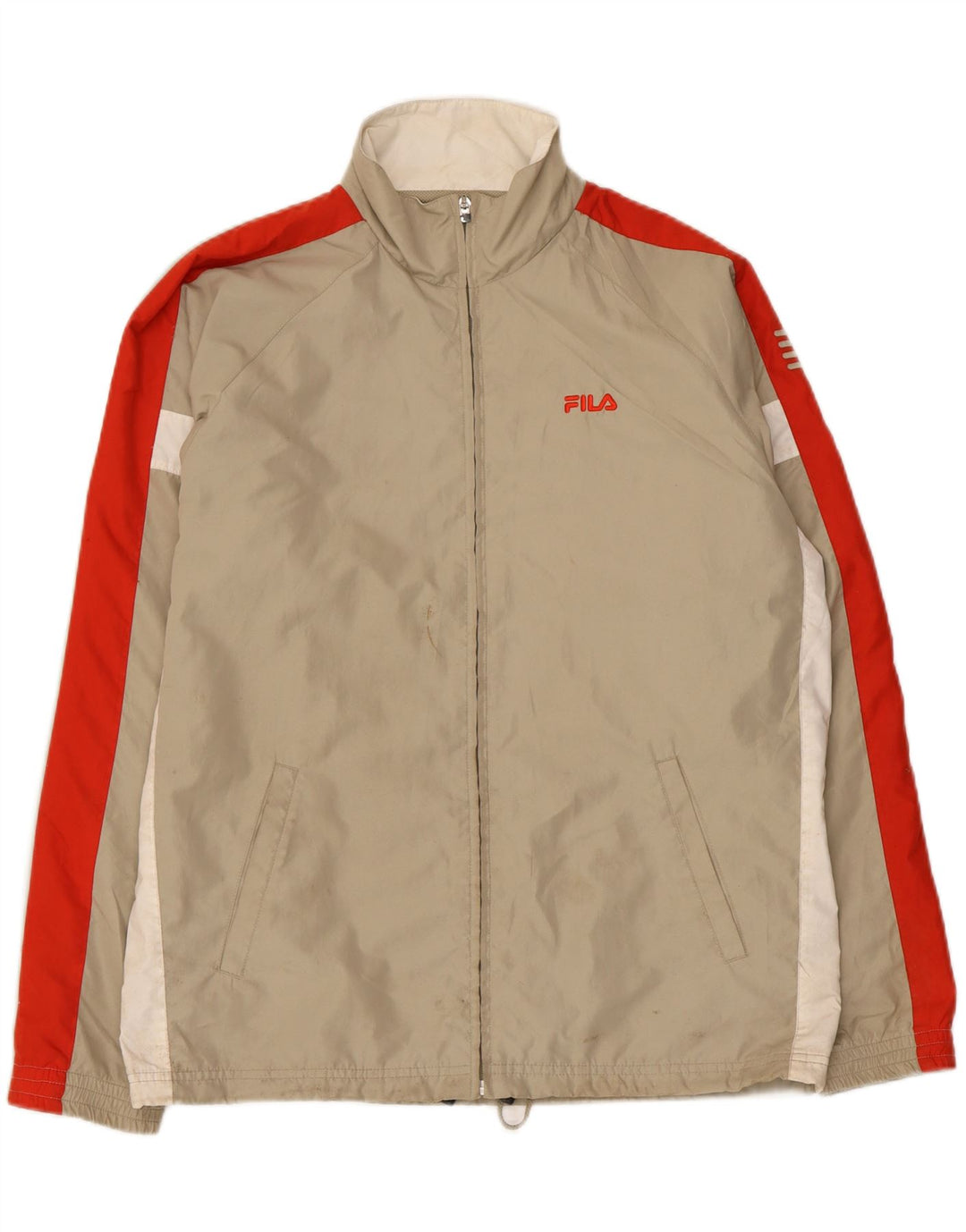 Fila Boys αθλητική φόρμα Top Jacket 15-16 Years XL Beige Colourblock Polyester