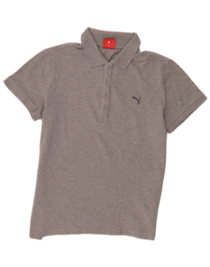 Puma Γυναικείο Πόλο Μπλουζάκι UK 14 Βαμβακερό μεσαίο γκρι