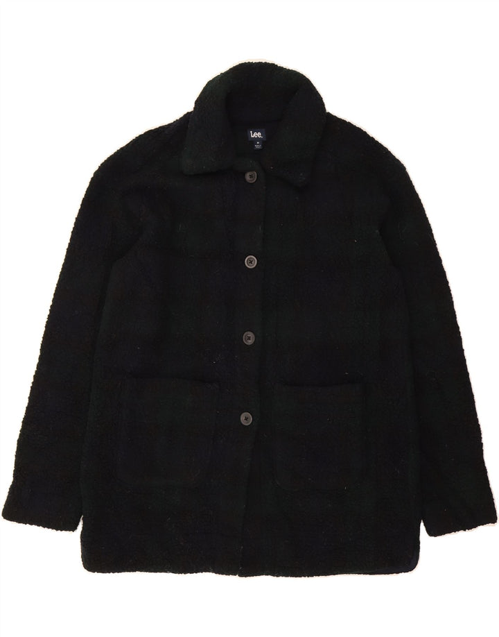 LEE Womens Oversized Fleece Jacket UK 14 Medium Black Polyester Vintage Lee and Second-Hand Lee from Messina Hembry 