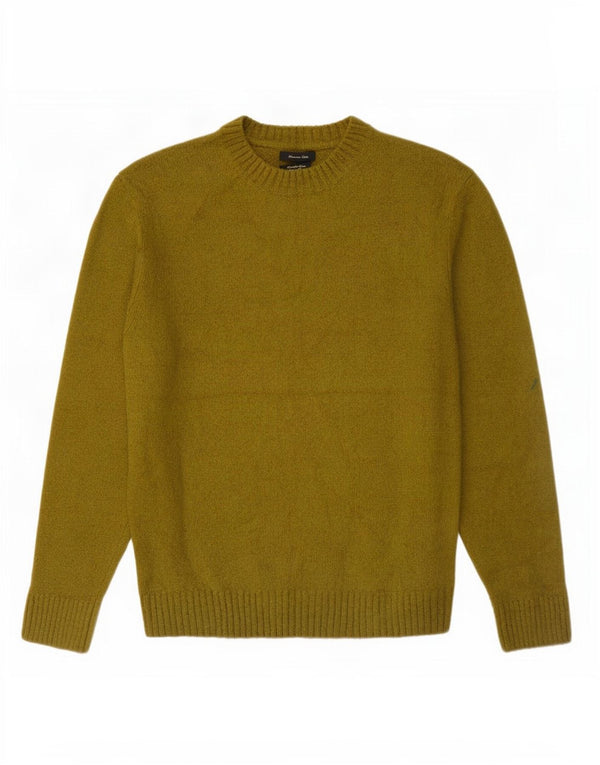 Massimo Dutti Γυναικείο πουλόβερ με λαιμόκοψη UK 14 μεγάλο πράσινο βαμβακερό